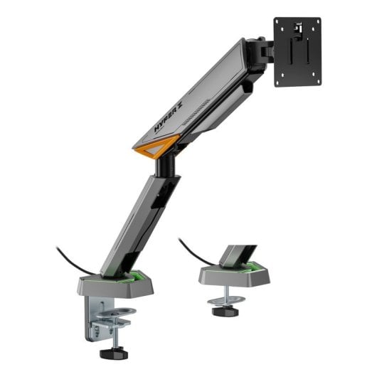 Soporte de mesa Gaming AISENS DT49TSRRGB-347 RGB, giratorio/inclinable, 16kg, VESA