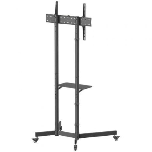 Soporte de suelo Aisens FT70TE-333 acero negro, ruedas, inclinable, para TV 37-70” hasta 45kg