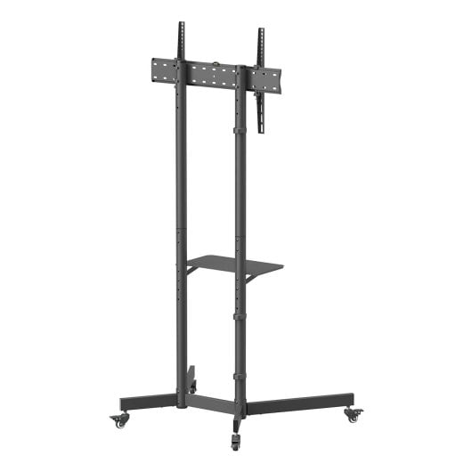 Soporte de suelo Aisens FT70TE-333 acero negro, ruedas, inclinable, para TV 37-70” hasta 45kg