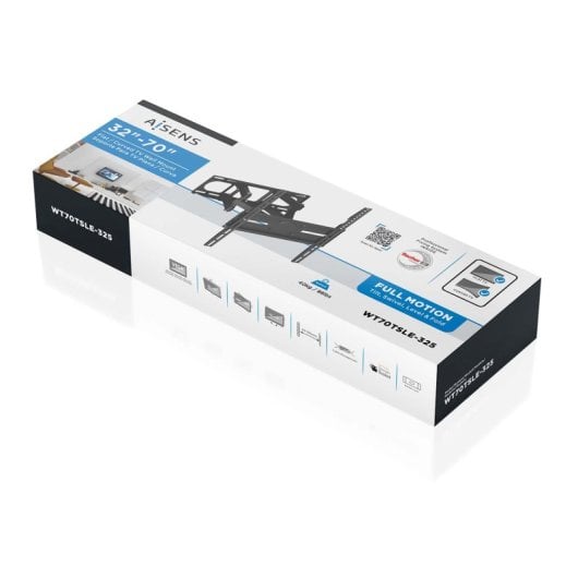 Suporte de parede AISENS WT70TSLE-325 para televisores de 32 a 70 polegadas, 40 kg, VESA 400x400, giratório/inclinável/nivelador