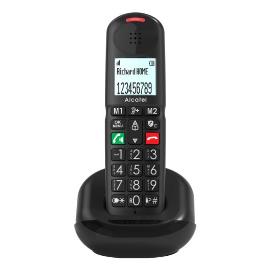 Alcatel Terminal Schnurlostelefon Schwarz 2 Mobilteile 100 Kontakte Freisprecheinrichtung