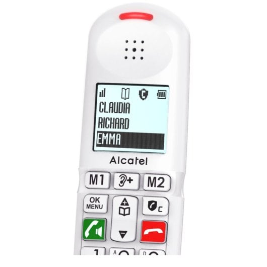 Alcatel Terminal Schnurlostelefon Schwarz 2 Mobilteile 100 Kontakte Freisprecheinrichtung