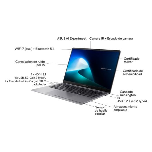 Asus ExpertBook P5405CSA-NZ0154X 14? Intel Core Ultra 5 226V 16GB 512GB SSD Arc Graphics Windows 11 Pro Aluminio Ligero