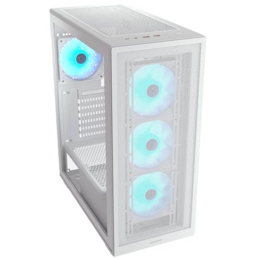Tour Cougar MX220 RGB blanche, 4 ventilateurs ATX/Micro ATX/Mini-ITX, éclairage RGB