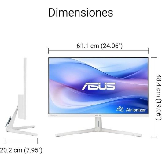 Monitor PC ASUS VU249HFI-W 23.8" FullHD 100Hz IPS Eye Care+ 1ms HDMI Bianco