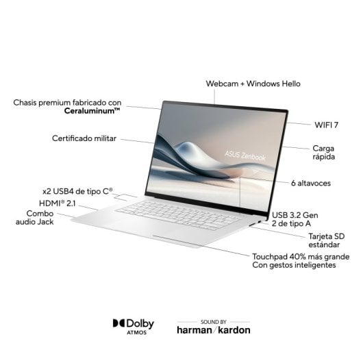 Asus Zenbook S 16 UM5606WA-RK351W 16? AMD Ryzen AI 9 HX 370 32GB 1TB SSD OLED Copilot+ Blanco