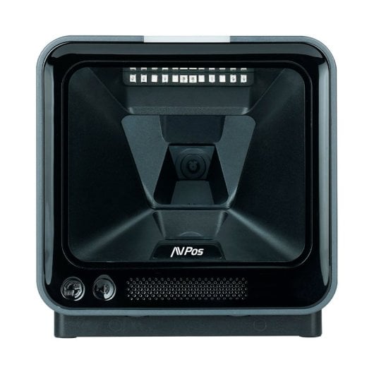 Leitor de código de barras USB CMOS fixo 1D/2D AVPos BP760 com proteção contra quedas, preto