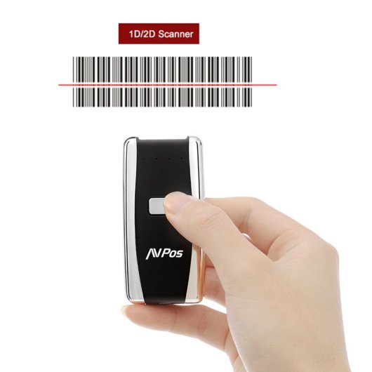 Escáner AVPos AVP-BT01-2D Bluetooth IP65 1D/2D Batería 1000mAh Multiplataforma