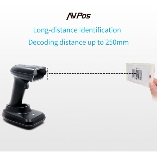 AVPos BT230 Digitalizador USB sem fios Bluetooth 1D/2D com bateria de 2000 mAh e proteção contra quedas