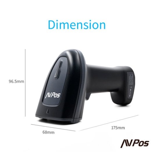 AVPos BT230 Digitalizador USB sem fios Bluetooth 1D/2D com bateria de 2000 mAh e proteção contra quedas