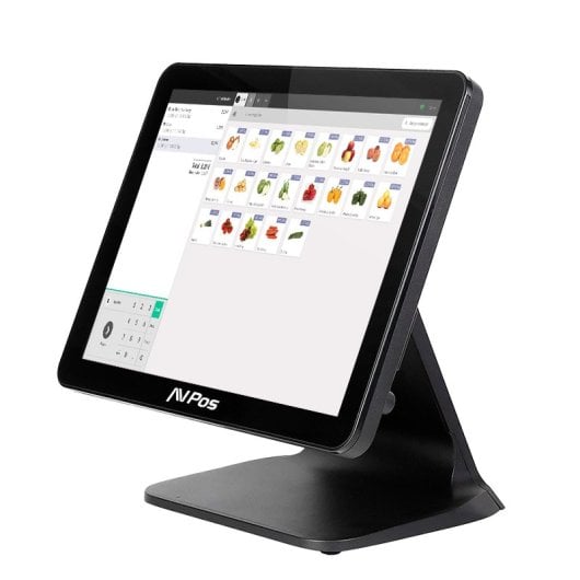POS AVPos K4000 Slim Intel N100 8GB 128GB SSD Touch 15″ Windows 11 Pro Schwarz