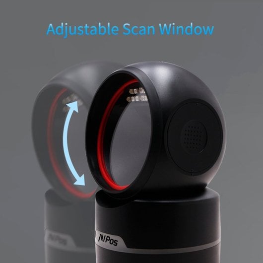 Escáner de códigos de barras AVPos 680 sobremesa, 2D, CMOS, USB/RS-232, IP50, Negro