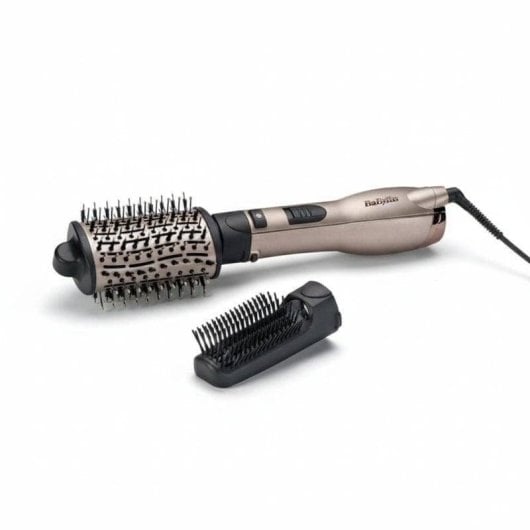 Escova Modeladora BaByliss AS90PE 1000W Iónica Cerâmica 2 Temperaturas 2 Acessórios Cabo 2,2m Preto Ouro Rosado