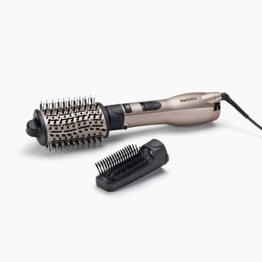 Escova Modeladora BaByliss AS90PE 1000W Iónica Cerâmica 2 Temperaturas 2 Acessórios Cabo 2,2m Preto Ouro Rosado