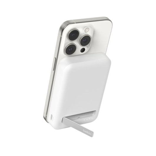 Power Bank Belkin 8000 mAh blanco inalámbrico carga rápida USB-C 2 dispositivos