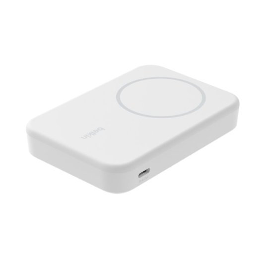 Power Bank Belkin 8000 mAh blanco inalámbrico carga rápida USB-C 2 dispositivos