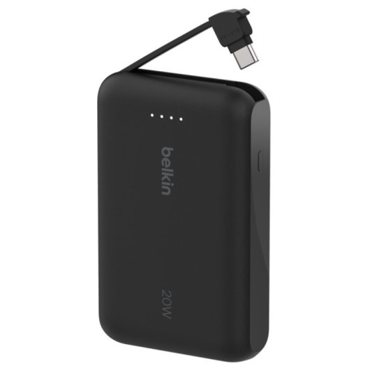 Power Bank Belkin Universal 10000 mAh 2 Puertos USB-C Carga Rápida 20W Negro