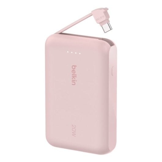 Power Bank Belkin Universal 10000mAh 20W Rosa USB-C Doble Salida Carga Rápida