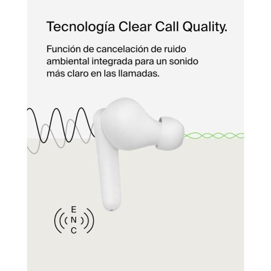 Auriculares Belkin inalámbricos Bluetooth 5.3 con resistencia al agua y control táctil