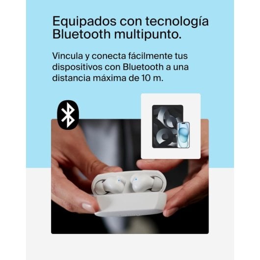 Auriculares Belkin inalámbricos Bluetooth 5.3 con resistencia al agua y control táctil