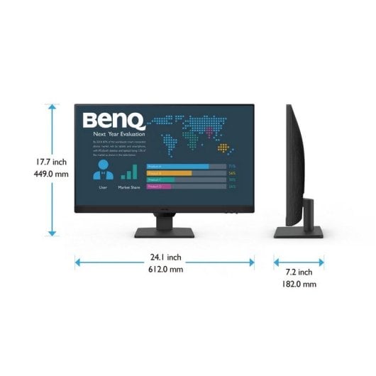 Monitor BenQ 27? 1080p 100Hz IPS Altavoces Flicker Free Low Blue Light