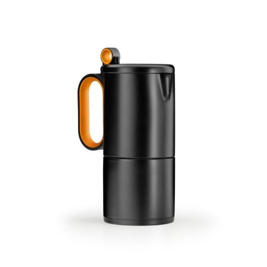 Cafetera de Cápsulas BRA Efficient 0,18L Acero Inoxidable Full Induction Naranja/Negro
