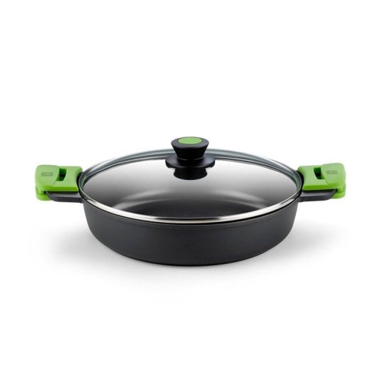 Cacerola BRA Prior 9L Aluminio Forjado Inducción Antiadherente Tapa Vidrio