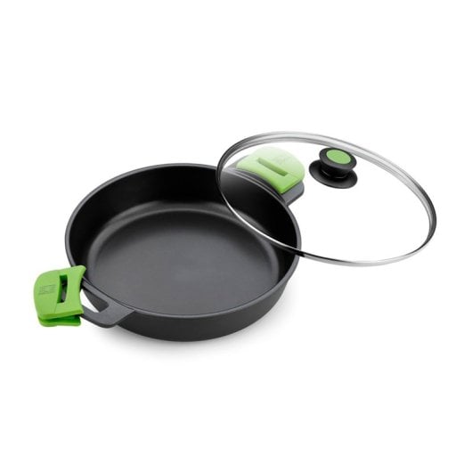 Cacerola BRA Prior 9L Aluminio Forjado Inducción Antiadherente Tapa Vidrio