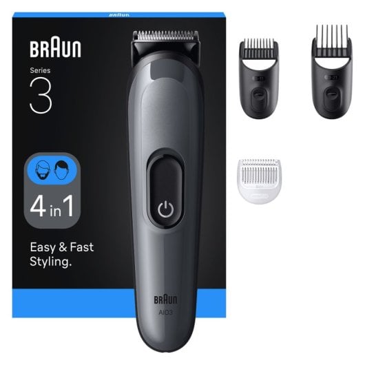 Cortapelos Braun Recargable NiMH 14 ajustes longitud 50min autonomía Negro/Gris