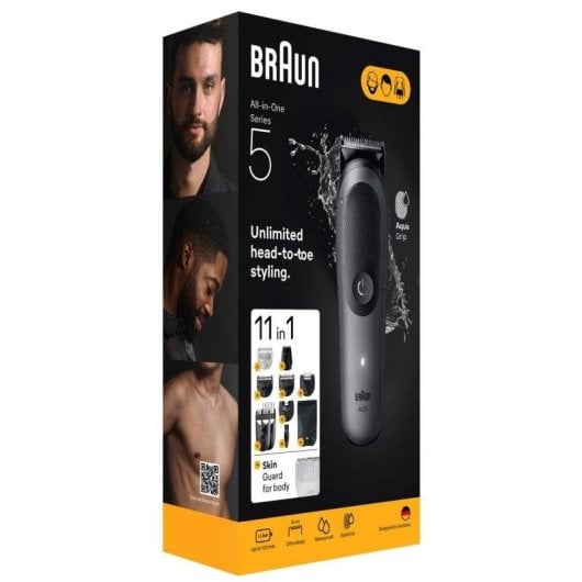 Aparador Multifunções Braun AIO5560 Recarregável 120min 14 Ajustes 1 Pente Carga Rápida