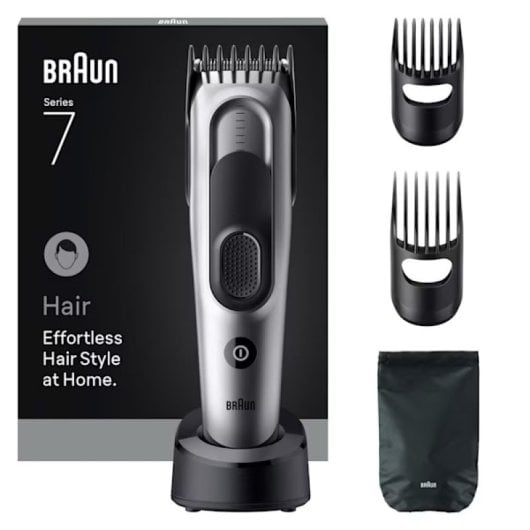 Cortapelos Braun Recargable 50min 17 posiciones 3-35mm NiMH Estación Base Negra/Plata