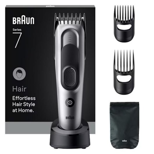 Tondeuse Homme Braun HC7590 sans Fil 17 Longueurs 50min Charge Rapide
