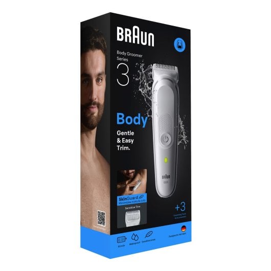Afeitadora Braun Series 3 BG3530 inalámbrica, batería NiMH, 80 min autonomía, resistente al agua