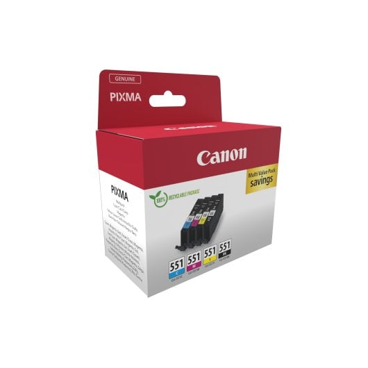 Canon CLI-551 Multipack Original Cyan/Magenta/Gelb/Schwarz 7ml Tintenpatrone