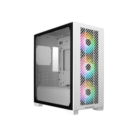 Cooler Master Elite 301 Mini Tower Micro-ATX com Vidro Temperado, 3x 120mm RGB e USB-C Branca