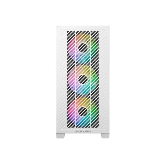 Cooler Master Elite 301 Mini Tower Micro-ATX com Vidro Temperado, 3x 120mm RGB e USB-C Branca
