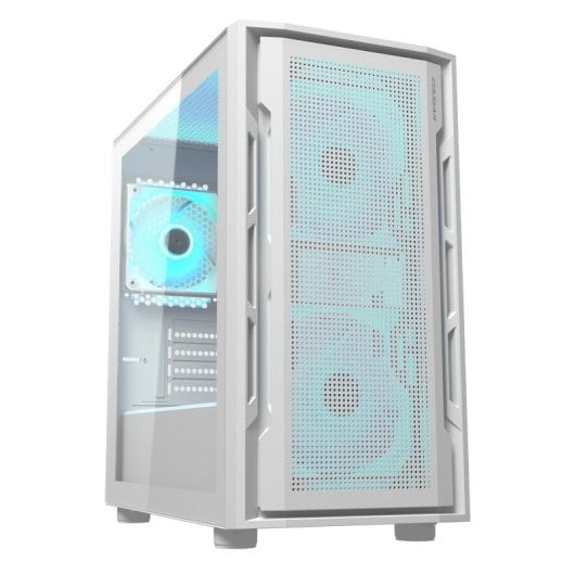 Tour PC Cougar Uniface Mini RGB Blanc 3 ventilateurs ARGB Verre trempé Gaming