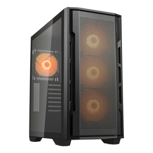 Torre Cougar Midi Tower ATX EATX Vidrio Templado RGB 4 Ventiladores USB-C Negro
