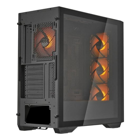 Torre Cougar Midi Tower ATX EATX Vidrio Templado RGB 4 Ventiladores USB-C Negro