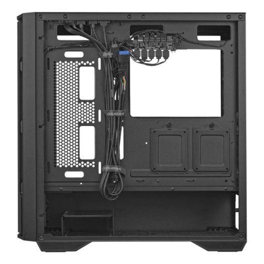 Torre Cougar Midi Tower ATX EATX Vidrio Templado RGB 4 Ventiladores USB-C Negro