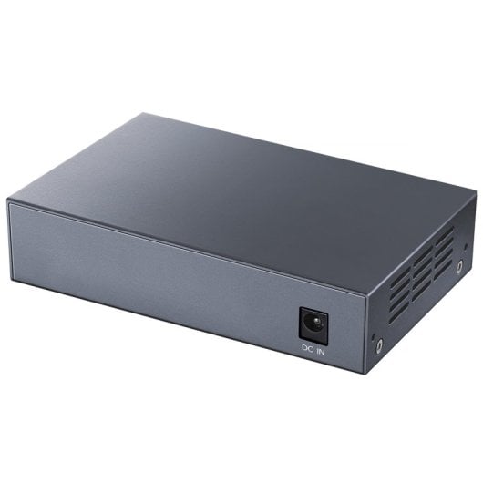 Switch CUDY 5 portas Gigabit Ethernet 4 PoE+ 10 Gbps Rack sem ventoinha AC/DC
