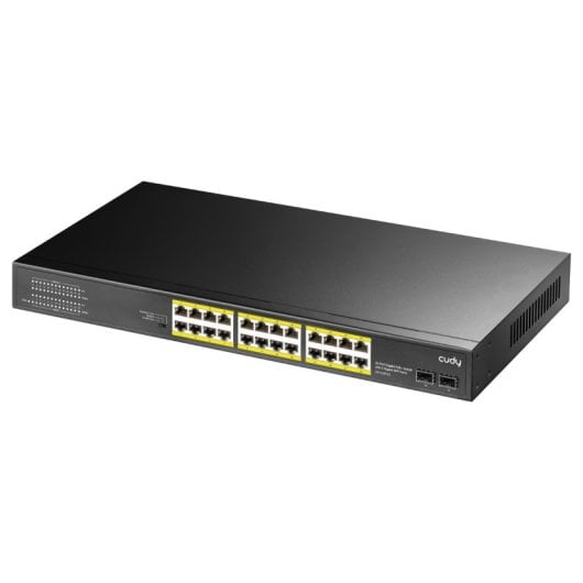 Switch Cudy 24 porte Gigabit 2 SFP 56 Gbps PoE+ Budget 300 W Rack AC