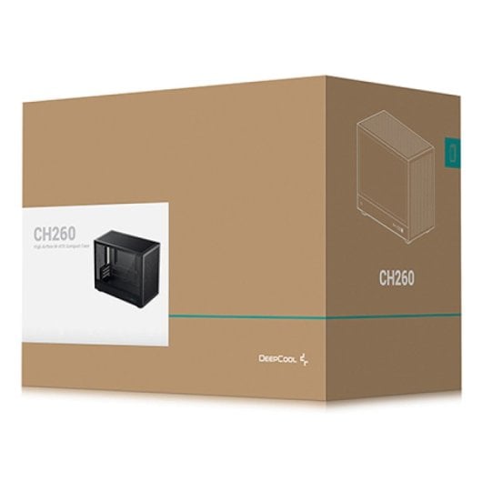 Caja PC DeepCool CH260 Negro Micro ATX Vidrio Templado USB-C 4 Slots
