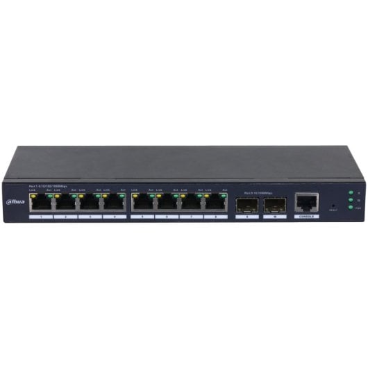 Switch Dahua Technology SG4010-2F 8 Puertos Gigabit + 2 SFP VLAN Jumbo Frames L2 Gestionado
