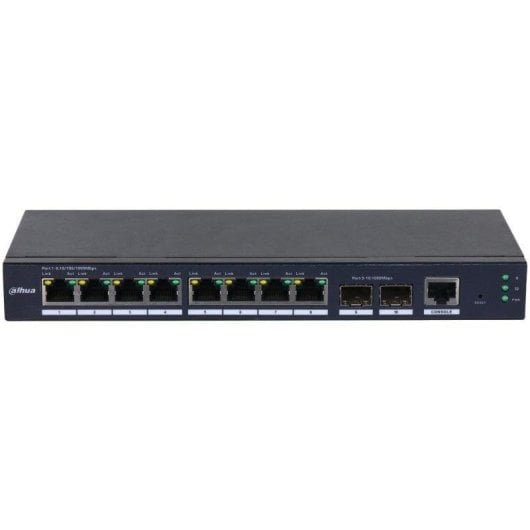 Switch Dahua SG4010-2F 8 Ports Gigabit + 2 SFP Gestionné L2 VLAN Jumbo Frames