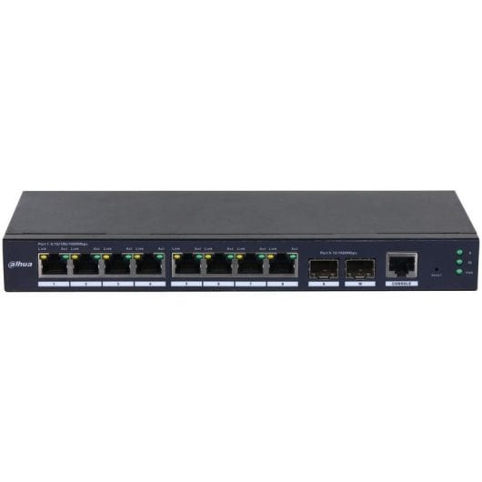 Switch Dahua SG4010-2F 8 Ports Gigabit + 2 SFP Gestionné L2 VLAN Jumbo Frames
