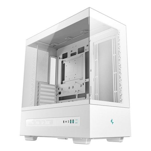 DeepCool CH690 Torre ATX bianca con finestra laterale, display LCD, espansione USB-C, 8 slot