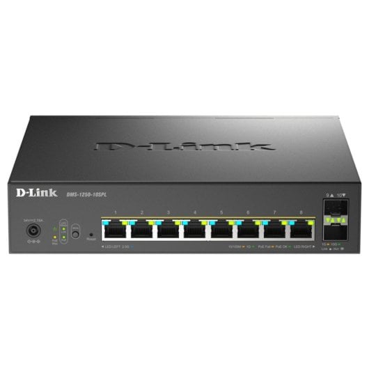 D-Link 10-Port Managed Switch 8 Gigabit-Ports + 2 SFP