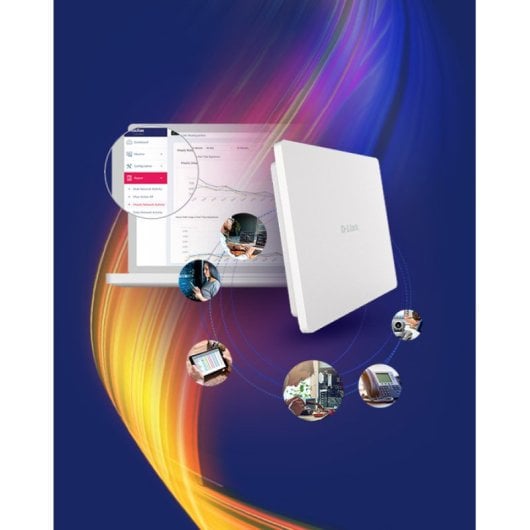 Punto de Acceso D-Link WiFi 6 AX3000 PoE MU-MIMO 4x Antenas 2.5Gbps Pared Blanco