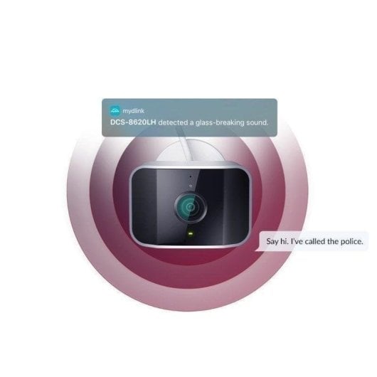 Caméra de surveillance D-Link DCS-8620LH QHD 4MP Vision Nocturne Extérieure IA Contrôle Vocal Audio Bidirectionnel Alarme